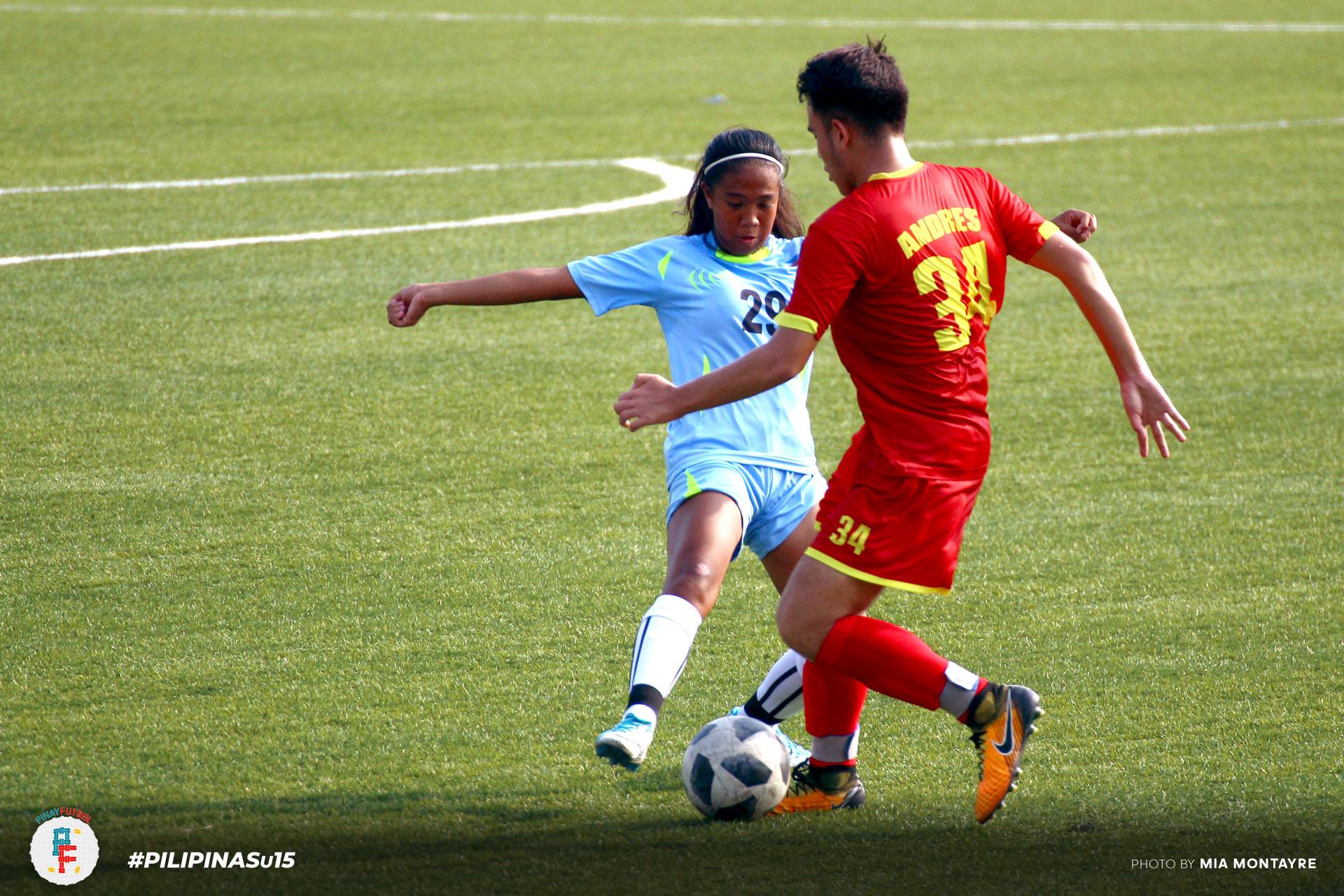 菲律宾男足激战菲律宾U14女足